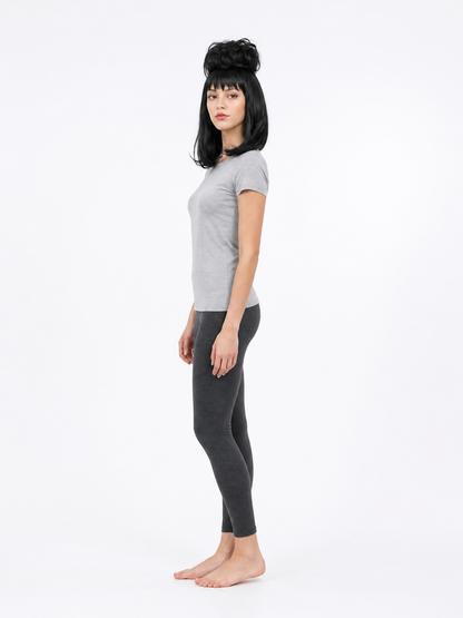 Black Wig with Bangs and Bun for Cosplay side view