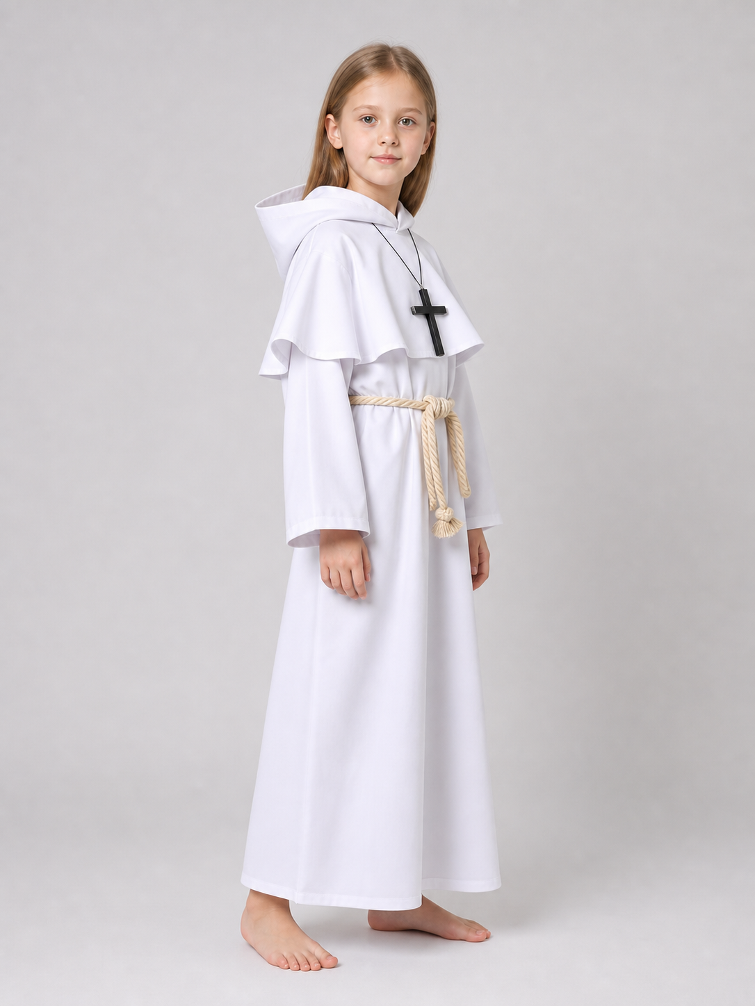 White Hooded Clergyman Costume