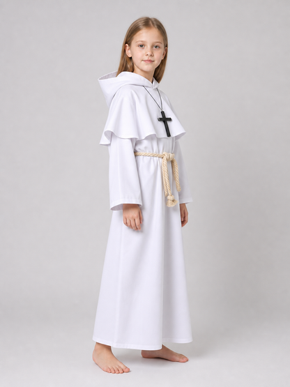 White Hooded Clergyman Costume