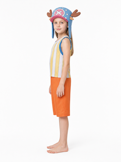 Chopper Cosplay Costume: Top, Shorts, Hat