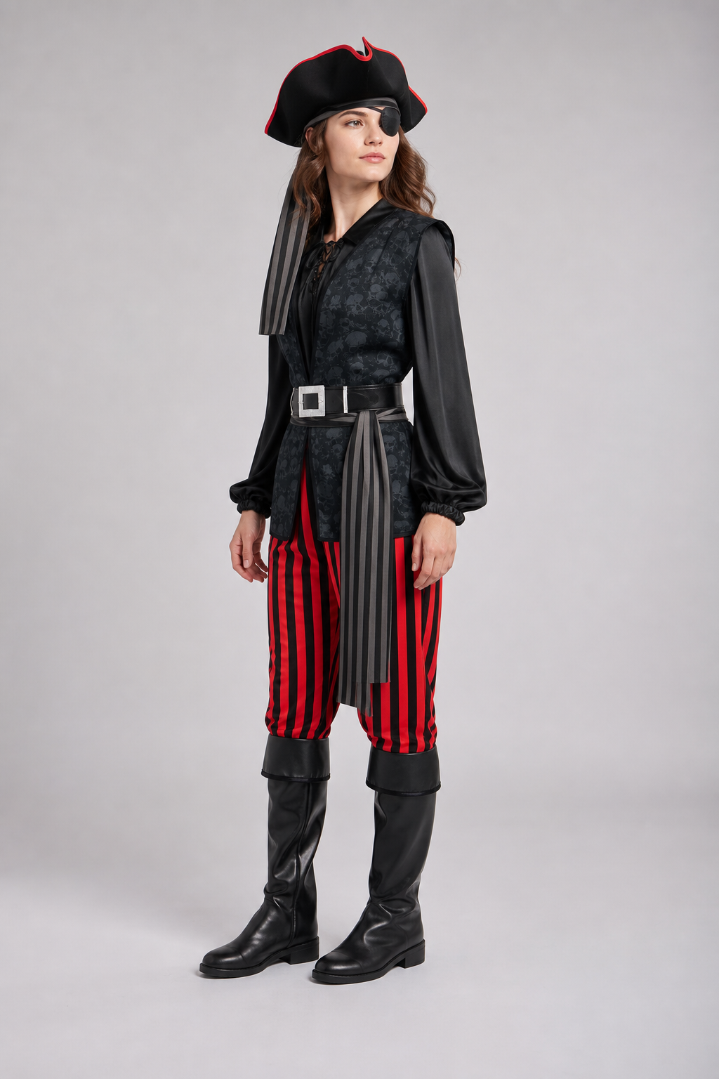 Pirate Costume with Hat and Eye Patch