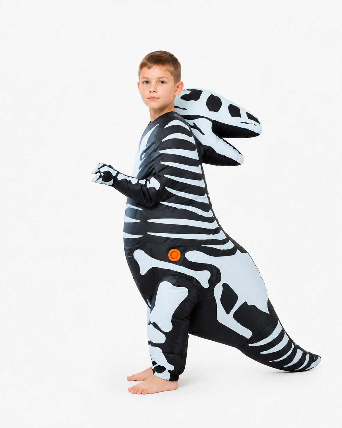 Inflatable Dinosaur Skeleton Costume for Parties side view
