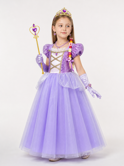 Purple Princess Carnival Costume for Halloween side view