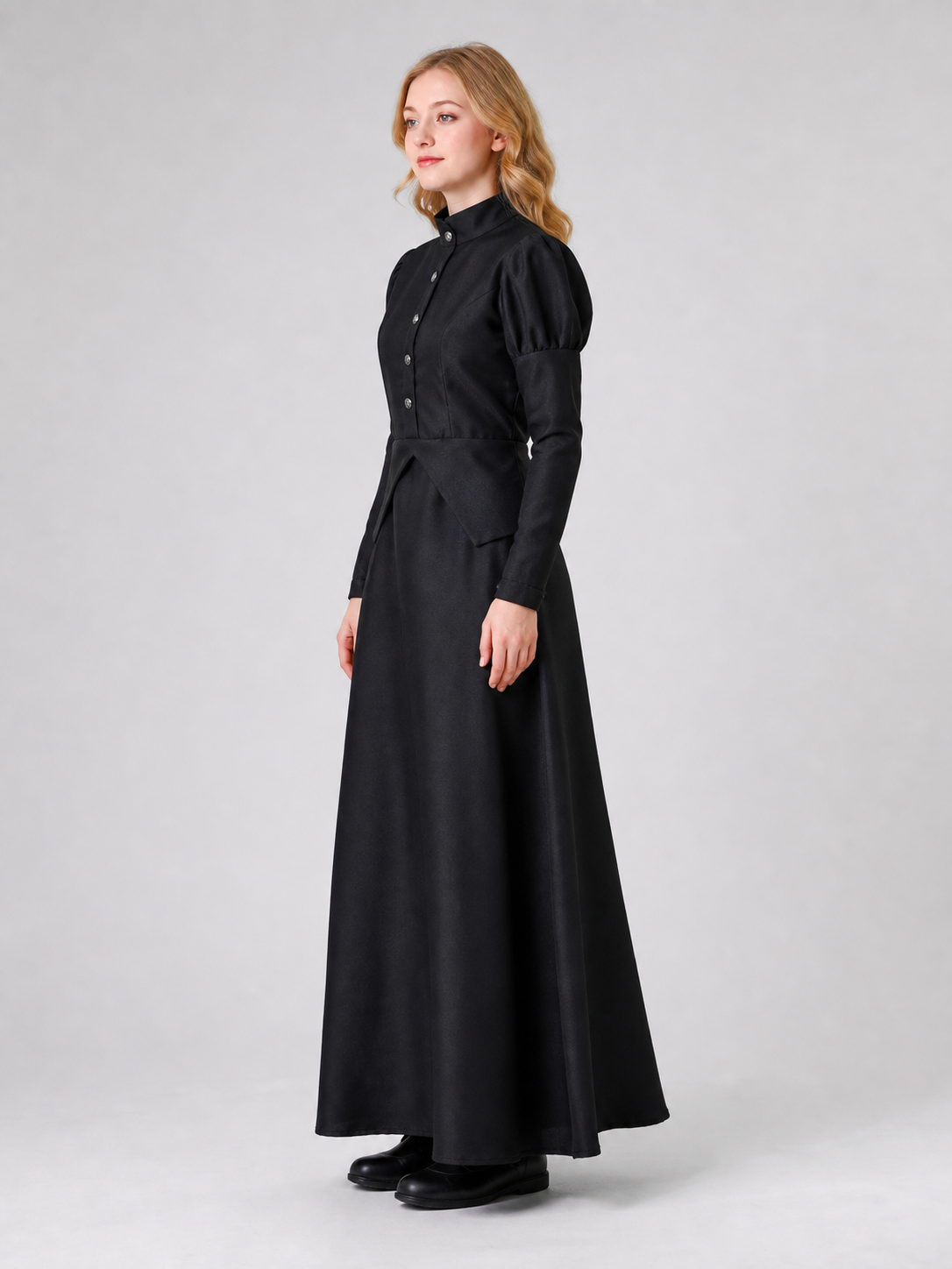 Witch Costume: Dress with Collar side view