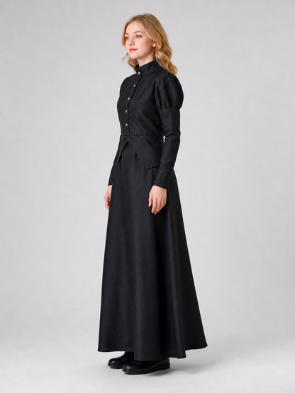 Witch Costume: Dress with Collar side view