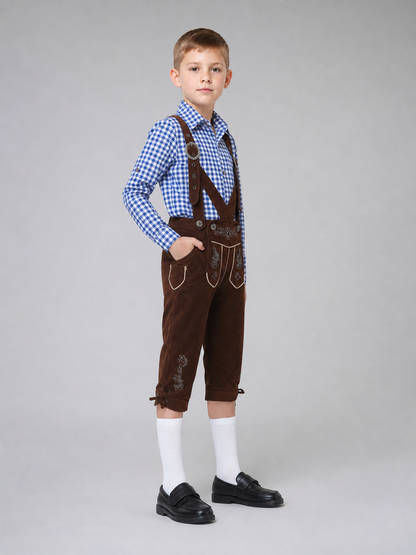 Traditional-style carnival costume with suspenders