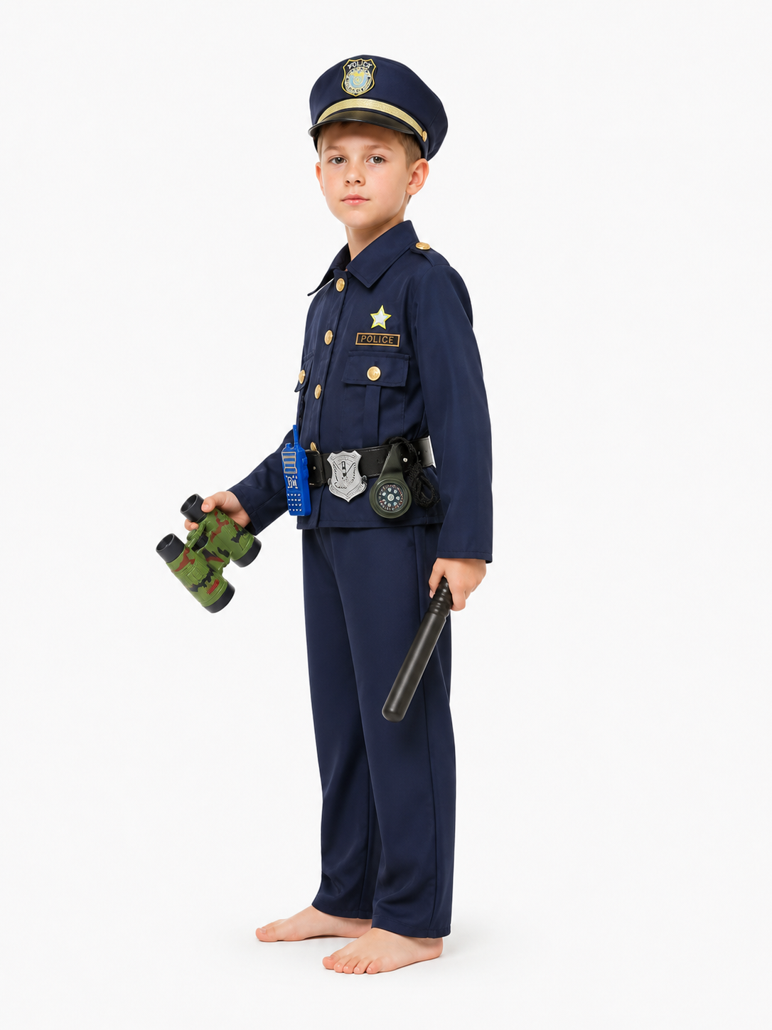 Children's Police Officer Costume with Accessories side view
