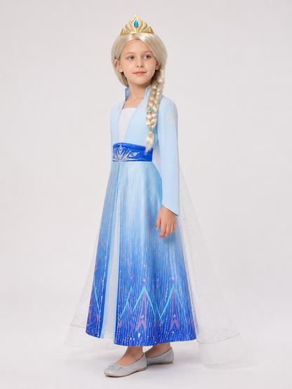 Princess Costume, Blue and White, for Cosplay side view