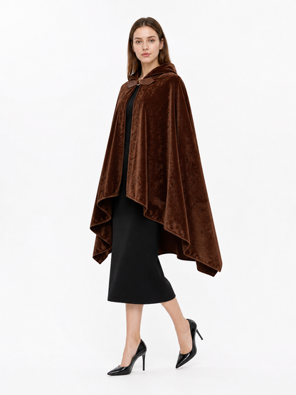 Brown Carnival Cloak with Hood