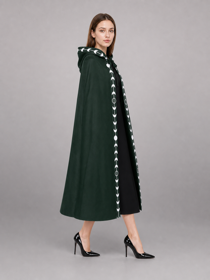 Green Carnival Hooded Cloak for Cosplay