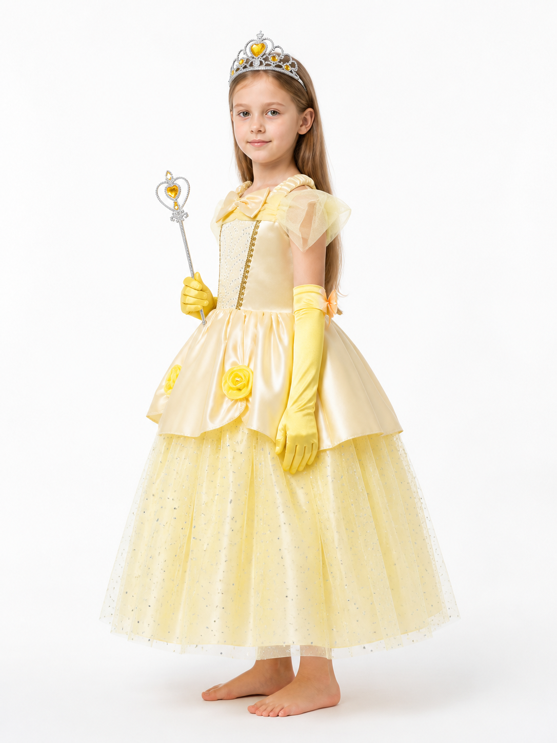 Children's Sparkly Princess Carnival Costume side view