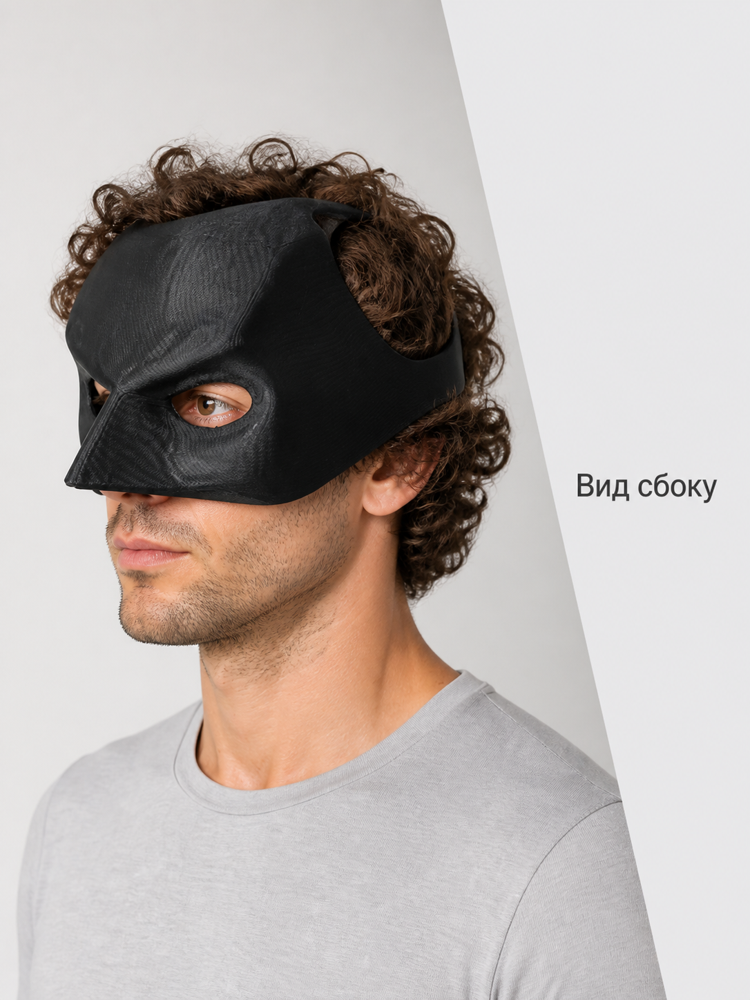 Black Cat Carnival Mask for Halloween and Cosplay side view