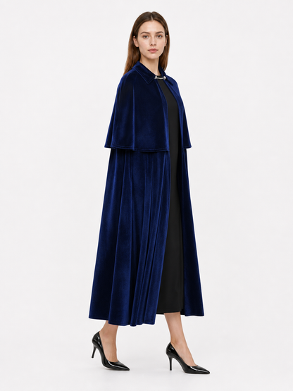Dark Blue Gothic Costume Carnival Cloak