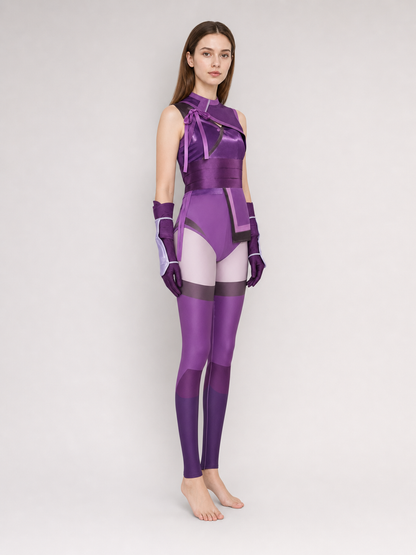 Mileena Ninja Cosplay Costume, 7-Piece Set