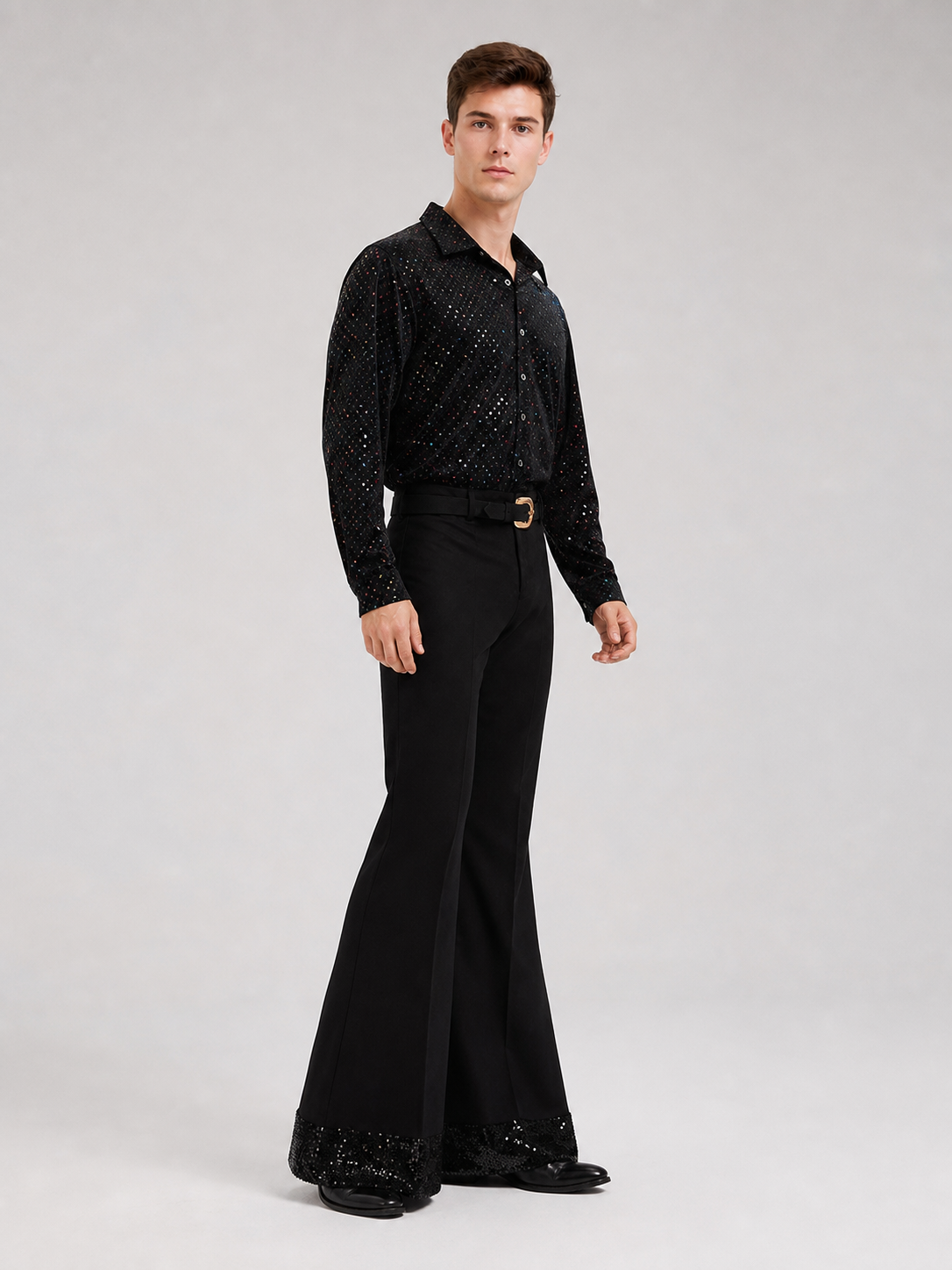 Retro 1970s Disco Costume with Shirt and Pants