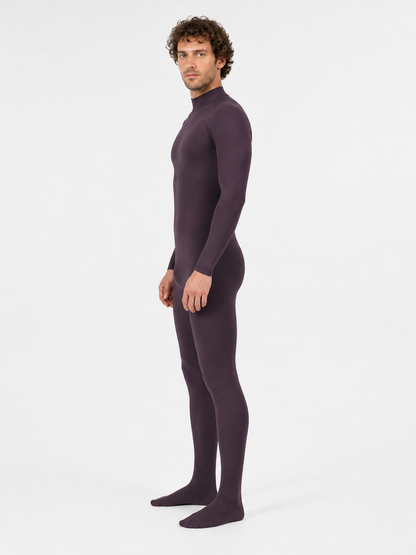 Fitted Zentai Jumpsuit with Open Head side view