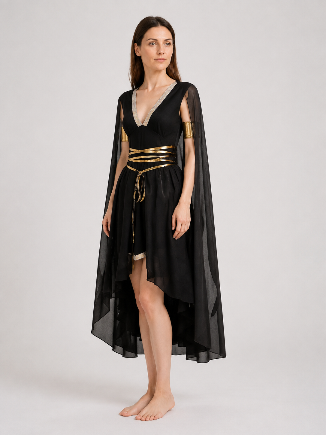 Ancient Greek Goddess Medieval Cosplay Dress side view