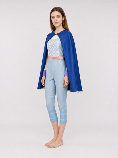 Cosplay Costume with Cape, Top, and Pants