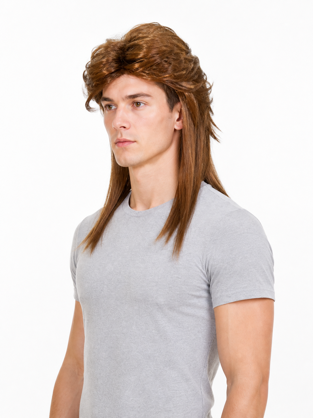 Long Brown Curly Costume Wig