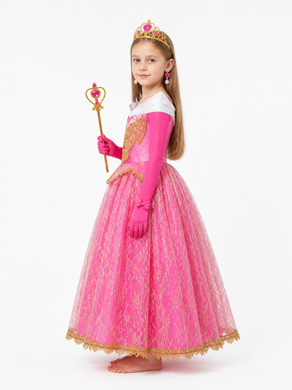 Princess Costume with Dress and Accessories for Halloween side view