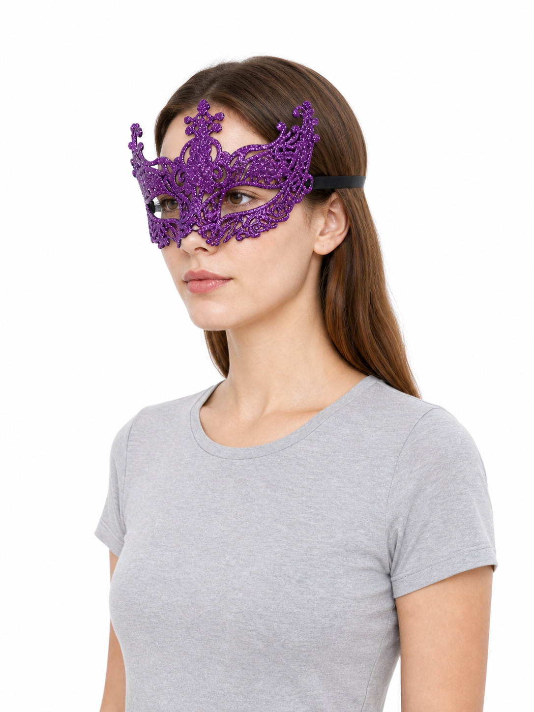 Purple glitter carnival tiara