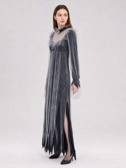 Gothic Maxi Dress for Halloween and Cosplay