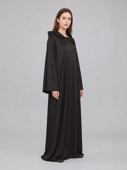 Black Hooded Cloak for Halloween and Cosplay