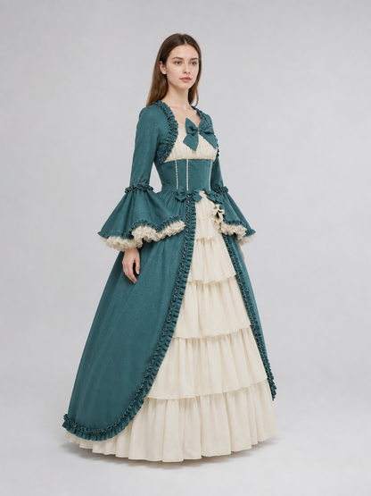 Gothic Victorian-Style Dress with Bow