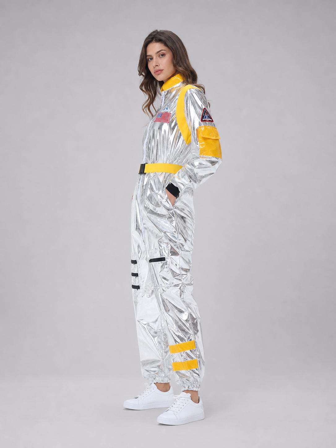 Silver Space Jumpsuit for Cosplay