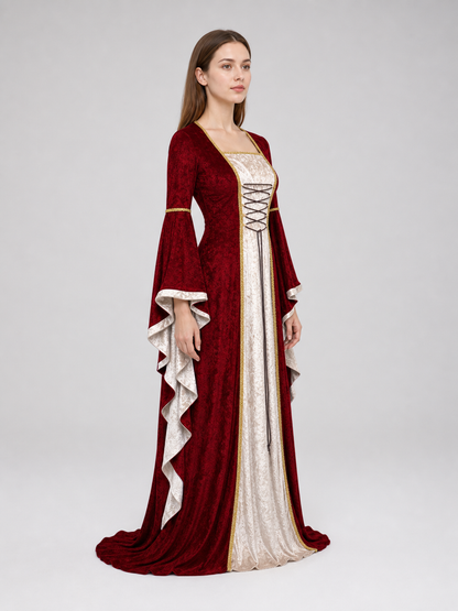 Medieval Renaissance Dress with Sleeves