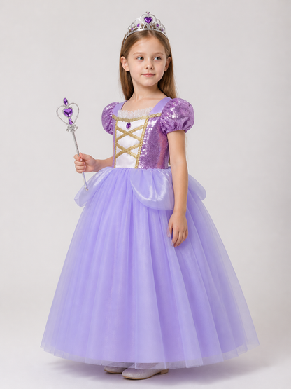 Purple Princess Costume for Halloween side view