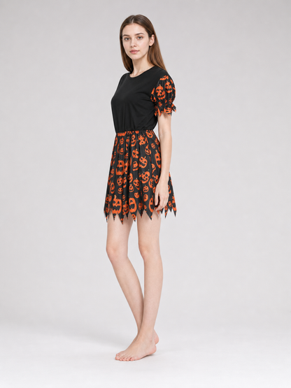 Halloween Costume with Dress and Pointed Hat