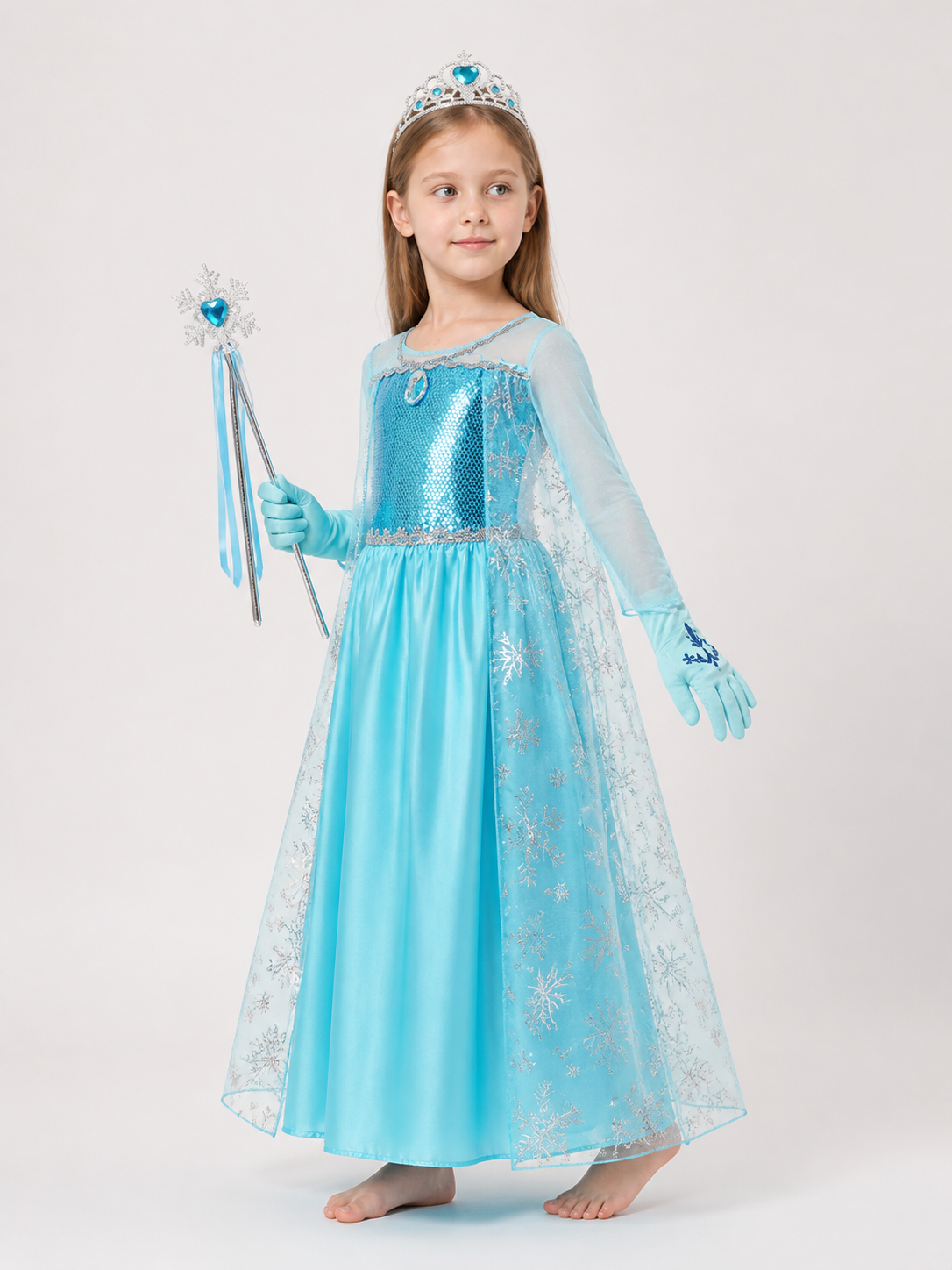 Snow Queen Costume for Halloween and Cosplay side view