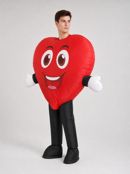 Inflatable Smiley Heart Decoration side view
