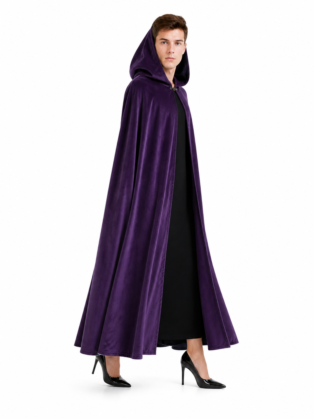 Purple Carnival Cloak with Hood