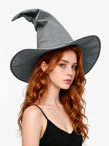 Dark Gray Carnival Witch Hat for Halloween