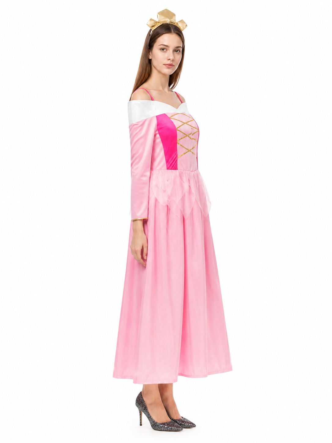 Long Off-the-Shoulder Princess Dress for Cosplay side view