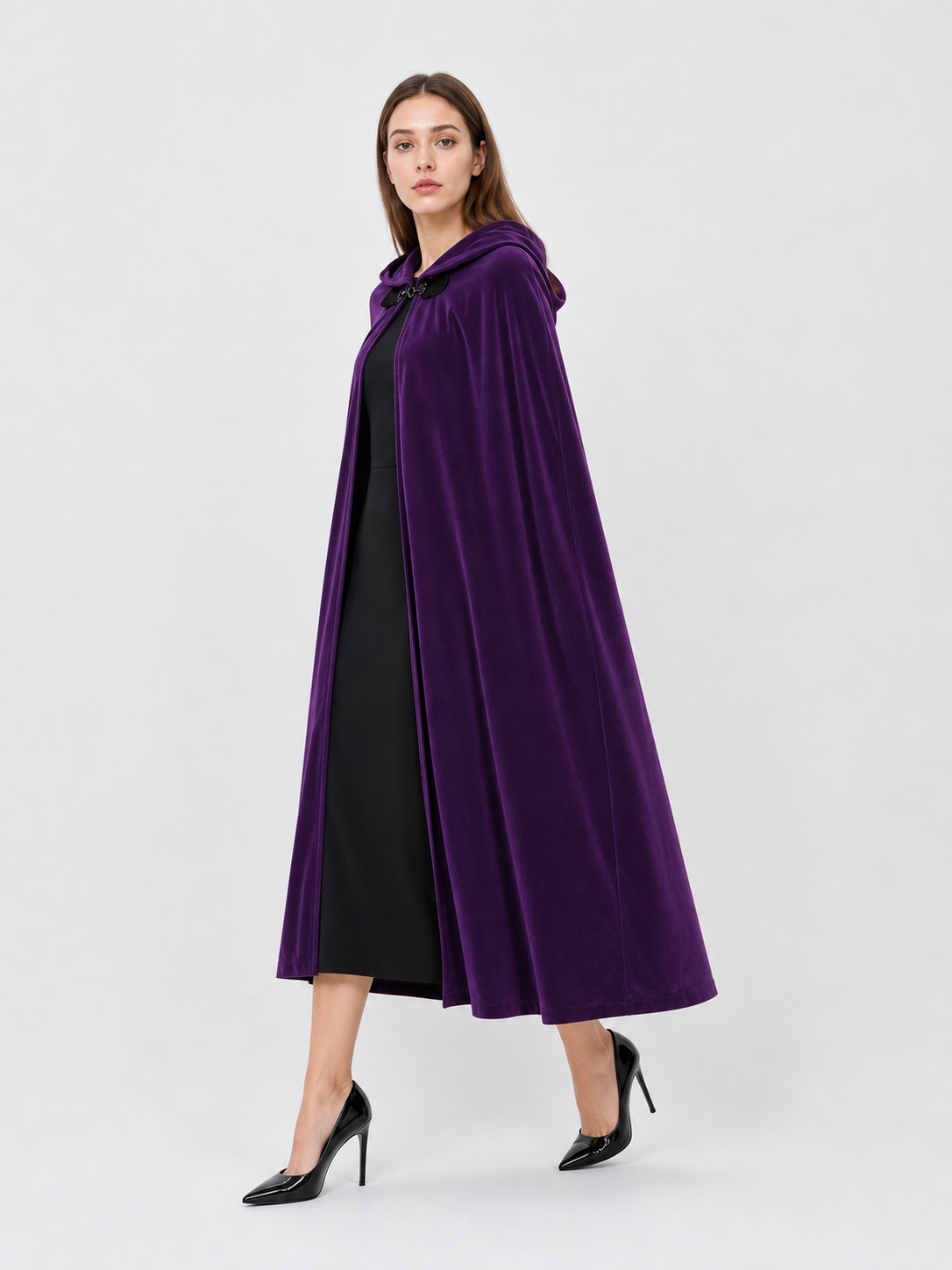 Purple Costume Cloak with Hood