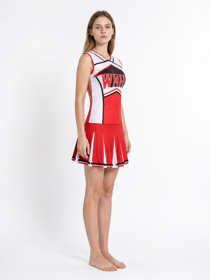 Sleeveless Cheerleading Costume with Letter side view