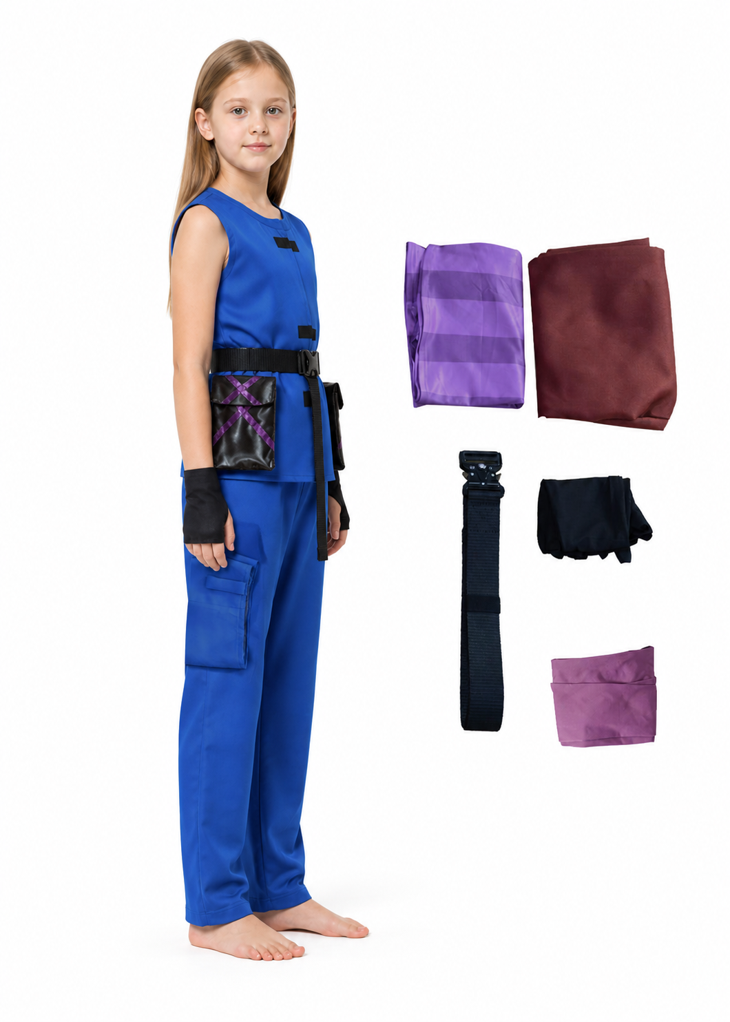 Jinx Cosplay Costume from Arcane with Pants side view