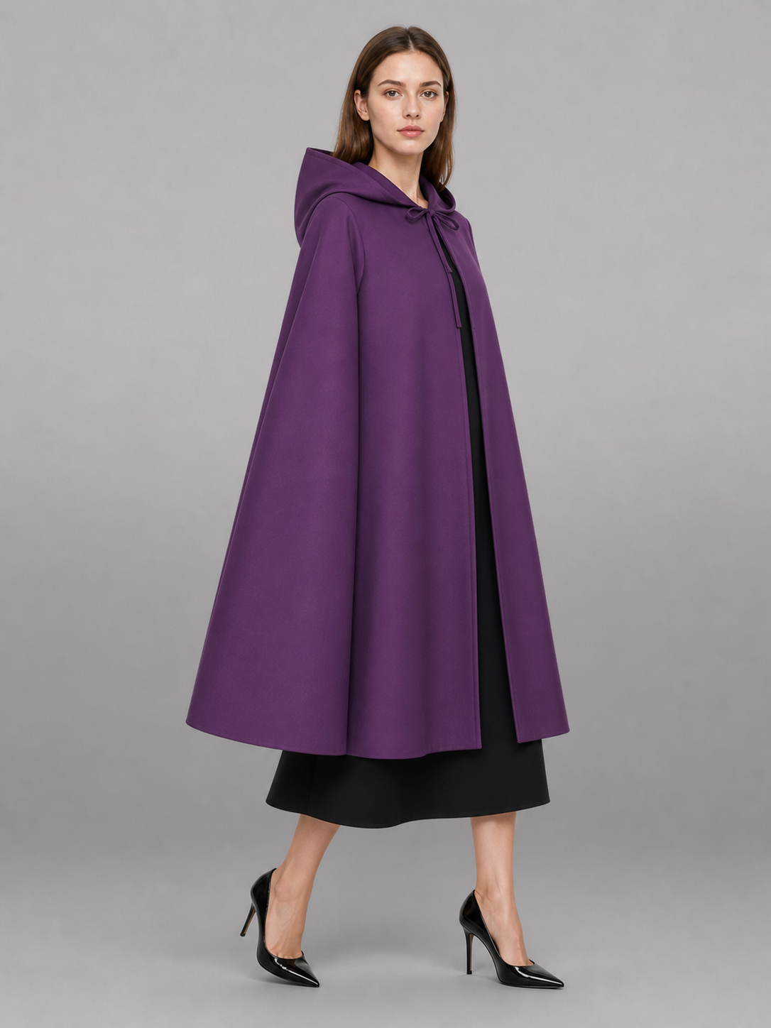Purple Hooded Carnival Cloak