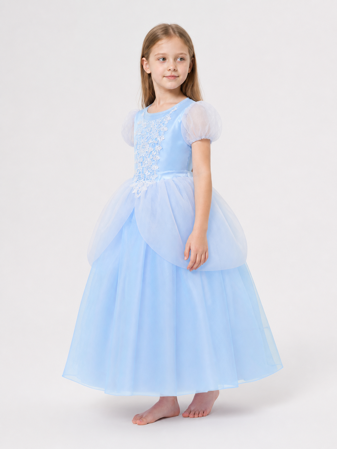 Blue Princess Costume for Halloween side view
