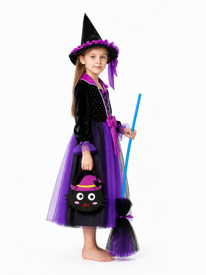 Carnival Costume with a Magic Hat and Accessories side view