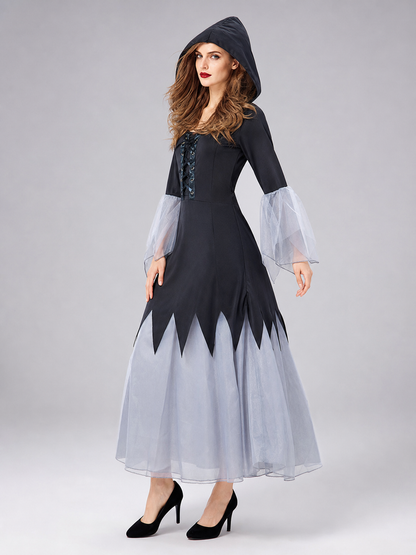 Rental Hooded Dress for Film Shoots side view