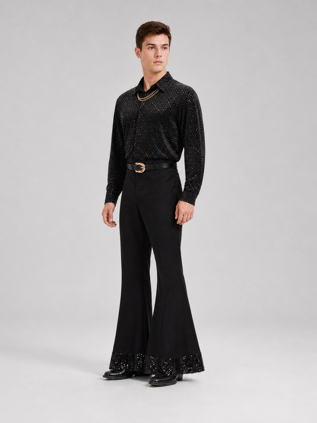 Retro Costume with Shirt and Flared Pants