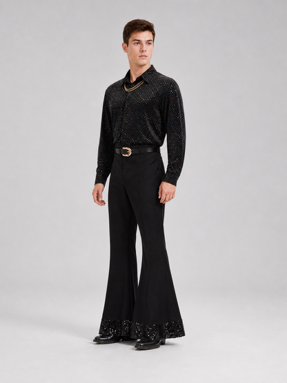 Retro Costume with Shirt and Flared Pants