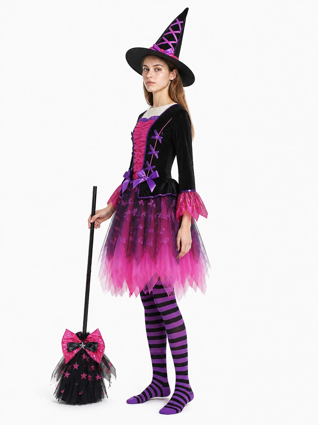 Halloween Costume with Dress and Hat side view