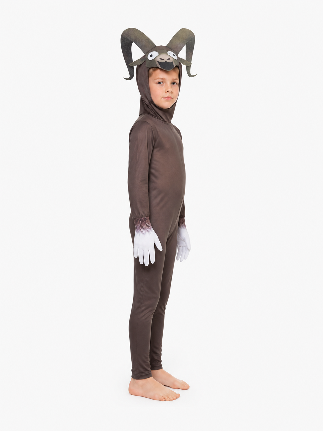 Monster Goat Costume with Horns for Halloween side view