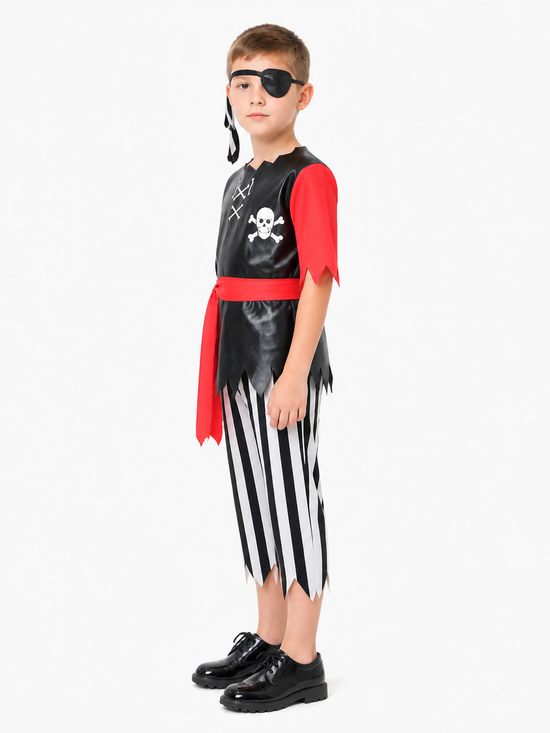 Pirate Costume Set with Striped Pants side view
