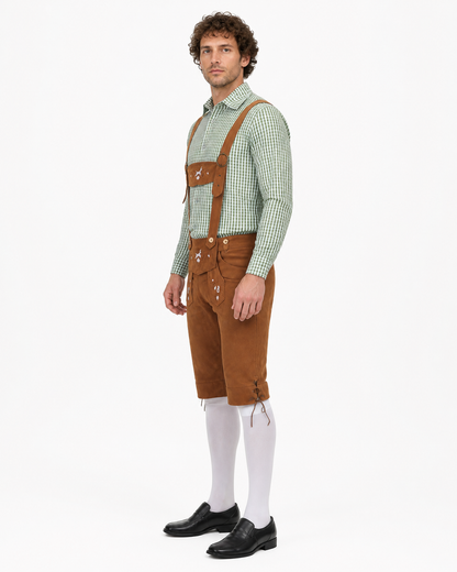 Bavarian Costume with Suspenders for Oktoberfest side view